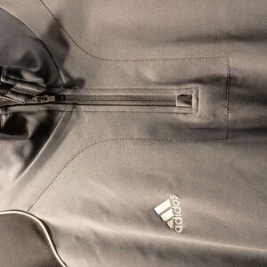 Adidas Hot jacket size 4xl gray and black quarter zip shirt long sleeve
